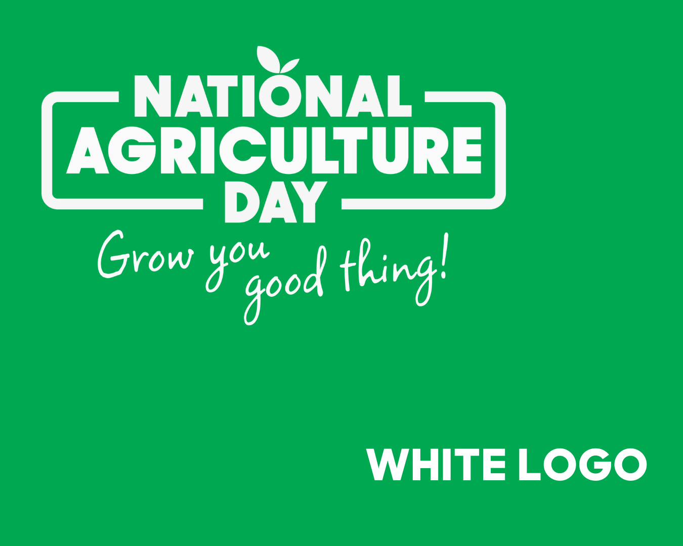 National Ag Day Logo Tag (White)